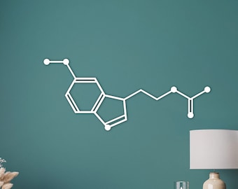 Melatonin-Molekül Holzwandkunst, Arztpraxis Dekor