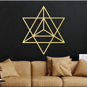 Merkaba wall art, spiritual decor, stellated octahedron, meditation decor, yoga decor, christmas sales