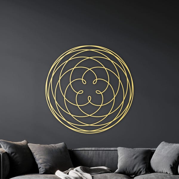 Venus Flower Wooden Wall Art: Sacred Geometry Decor