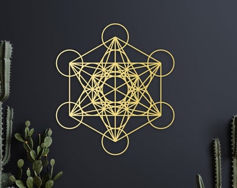 Wooden Metatron wall art, Metatron's cube wall decor, Sacred geometry,Altar decor, Healing energy, Good vibes