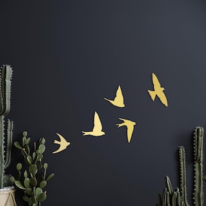 Birds Wood wall art,Wooden decor,Flock of 5 birds,Housewarming gift,Nursery wall decor,Farmhouse wall decor,Baby shower gift,Modern art
