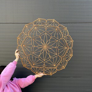Sacred geometry decor, mandala wall hanging, meditation decor, large wood wall art, yoga studio decor, geometric wood wall art