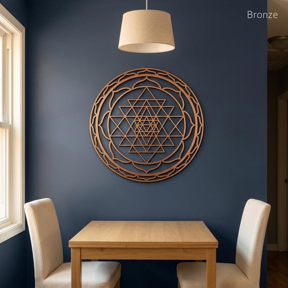 IN STOCK, Sri Yantra decor, wall decor over the bed, sacred geometry wall art, spiritual gifts, yoga gifts, meditation wall art