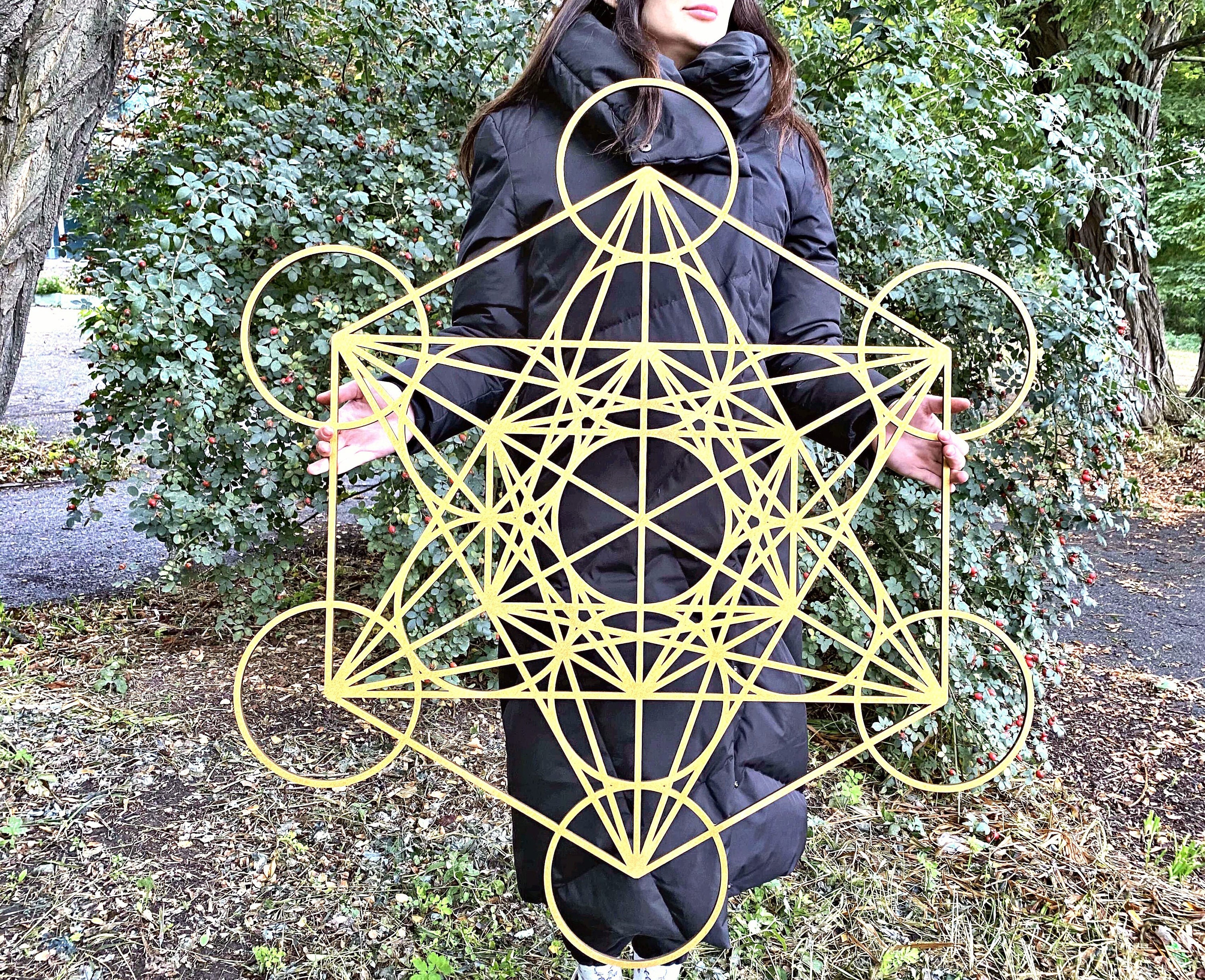 Wooden Metatron's Cube Wall Art, Sacred Geometry Decor - Etsy