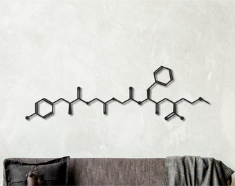Endorphin Molecule Wooden Wall Art: Mental Health Decor