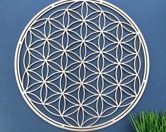 Wandbild „Blume des Lebens“, Wanddekoration mit Motiven der heiligen Geometrie