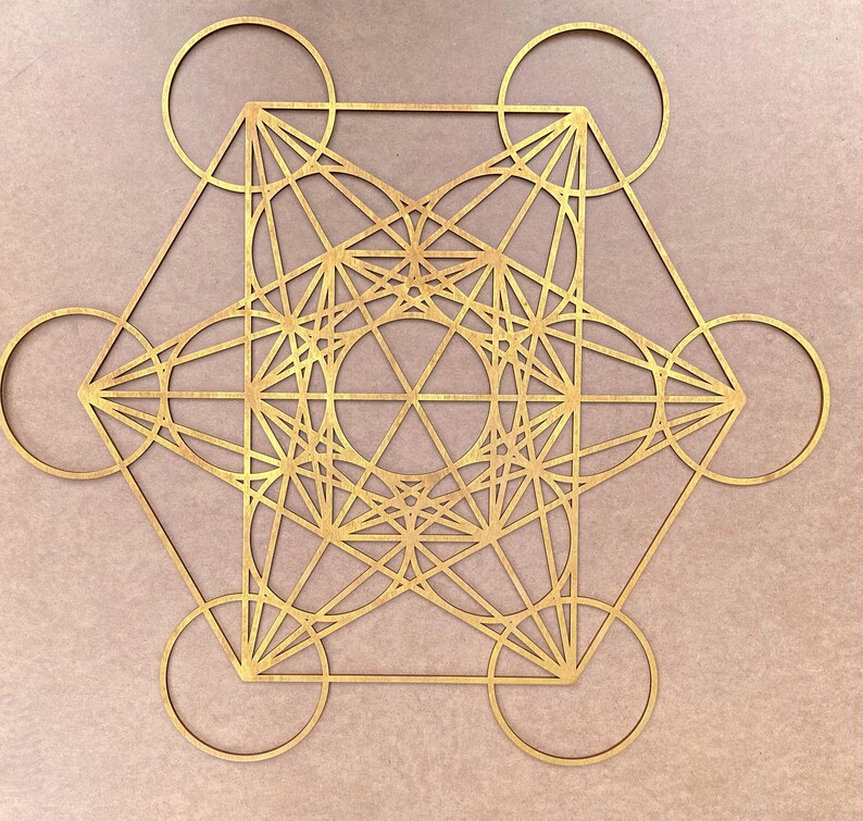 Wooden Metatron Wall Art Metatron's Cube Wall Decor Etsy