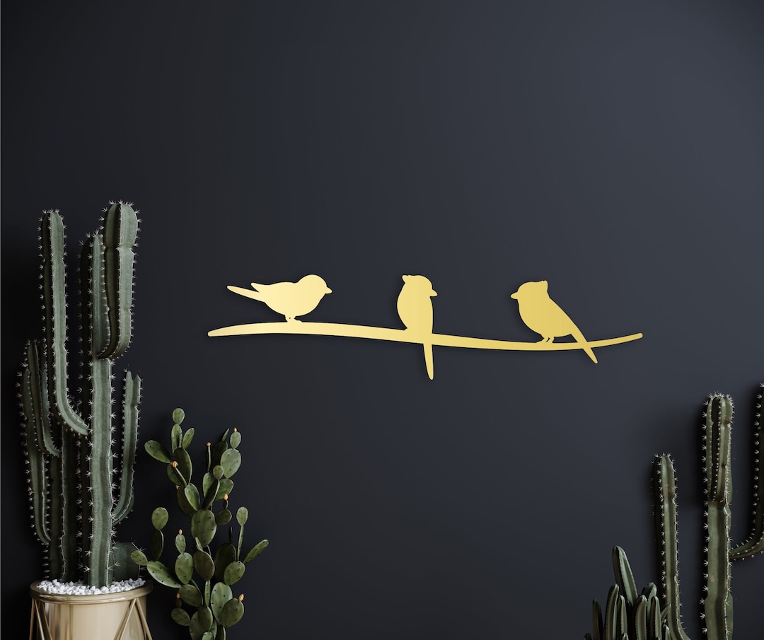 Three Little Birds, Birds on a Wire Art, Bird on a Wire, Wooden Bird