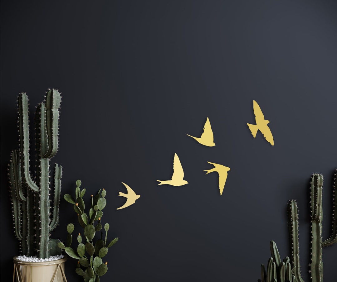 Flock of Birds Wall Art Above Couch Art Birds in Flight Etsy