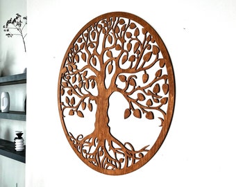 Tree of life wall art, Lagre wall decor, wooden wall art
