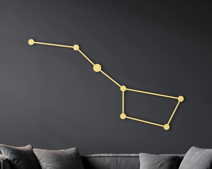 Big Dipper Wood Wall Art: Celestial Astronomy Decor, Ursa Major