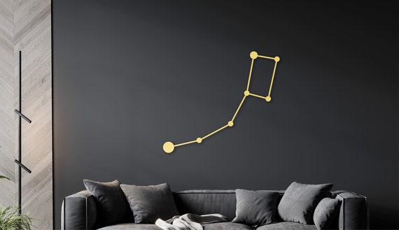 Ursa Minor Constellation: Gold Wood Astrology Wall Art
