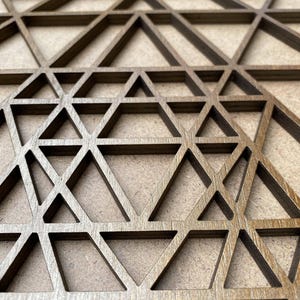 Sri Yantra Wooden Wall Art: Geometric Chakra Decor image 8