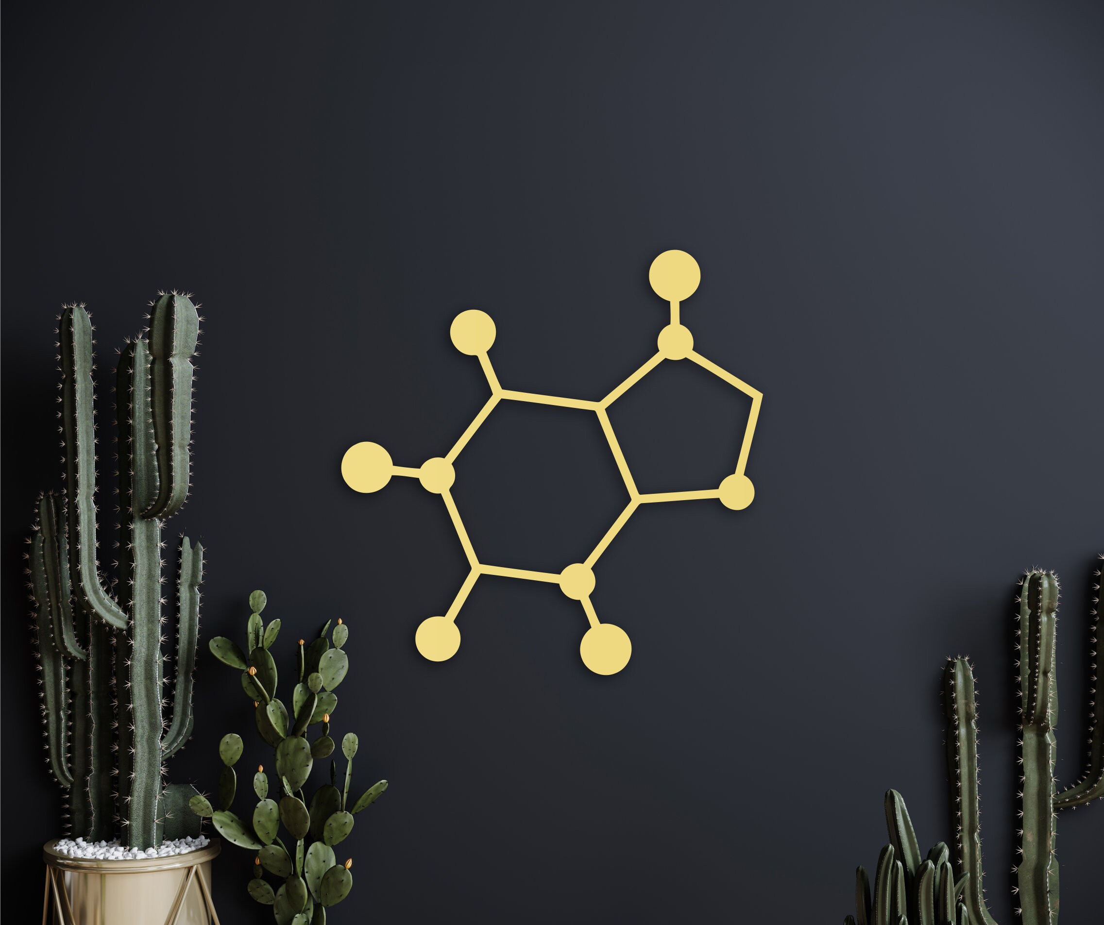Caffeine Molecule Wooden Wall Art: Coffee Lover Decor - Etsy