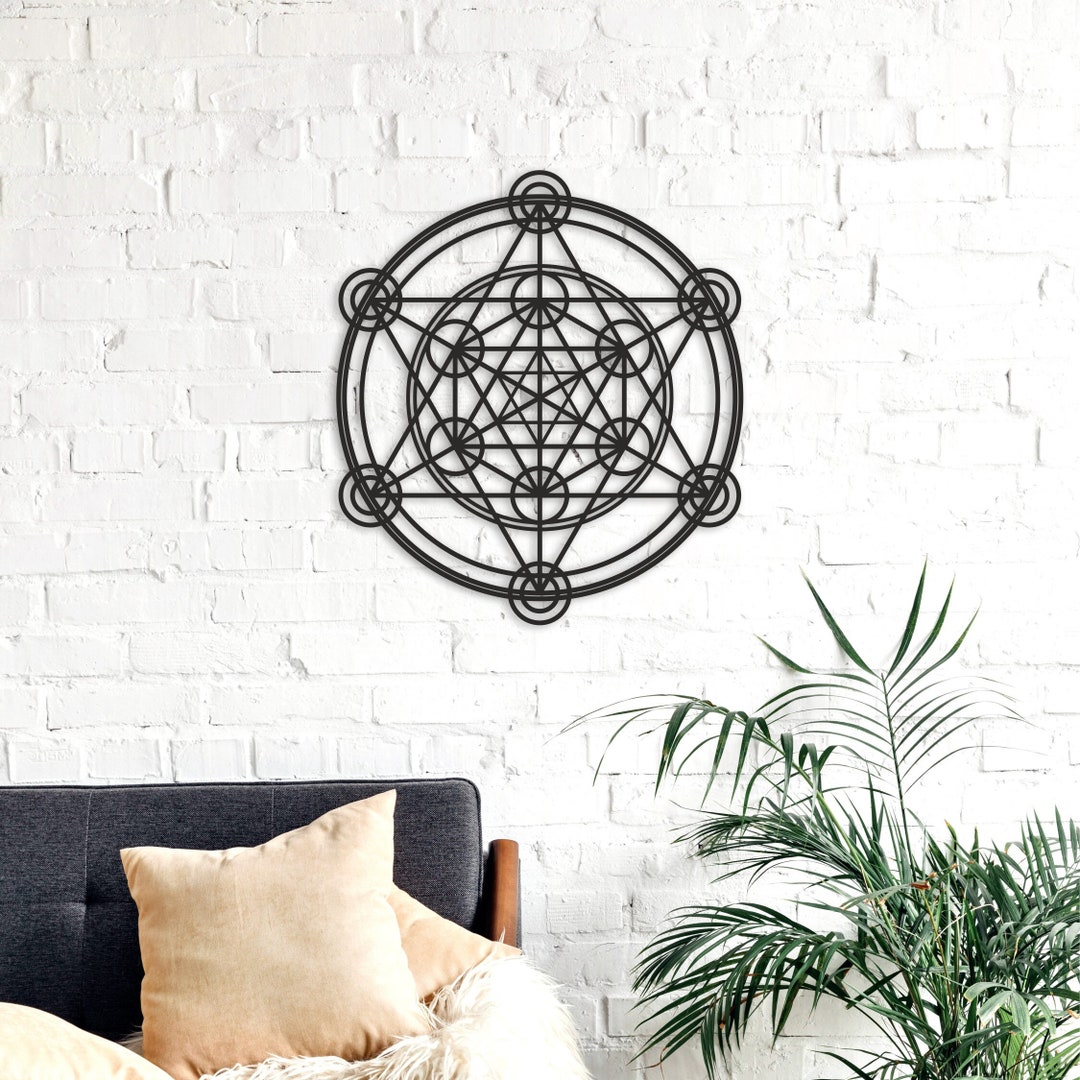 Metatron Cube Wood Wall Decor: Sacred Geometry Art - Etsy