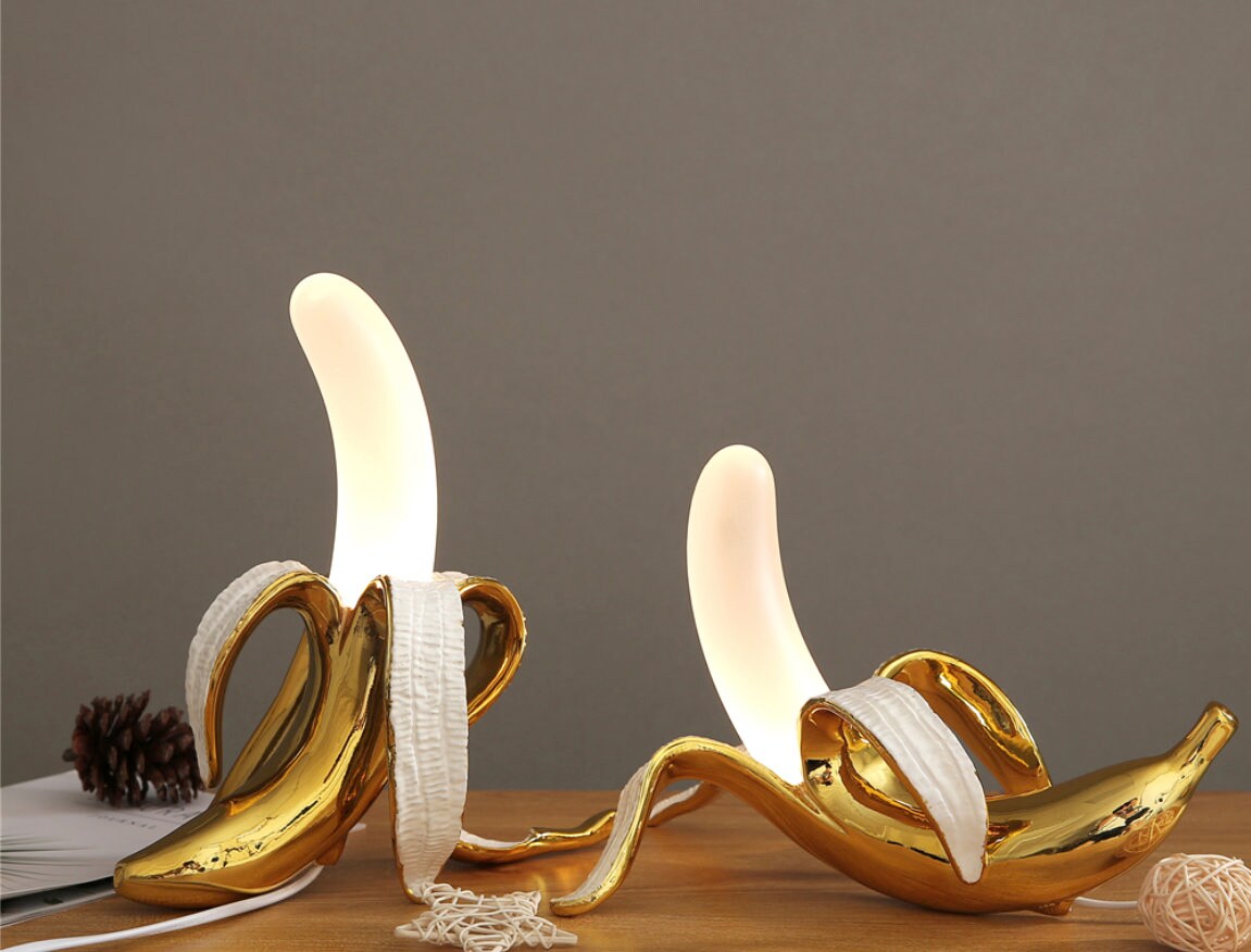 Gold cheap banana lamp