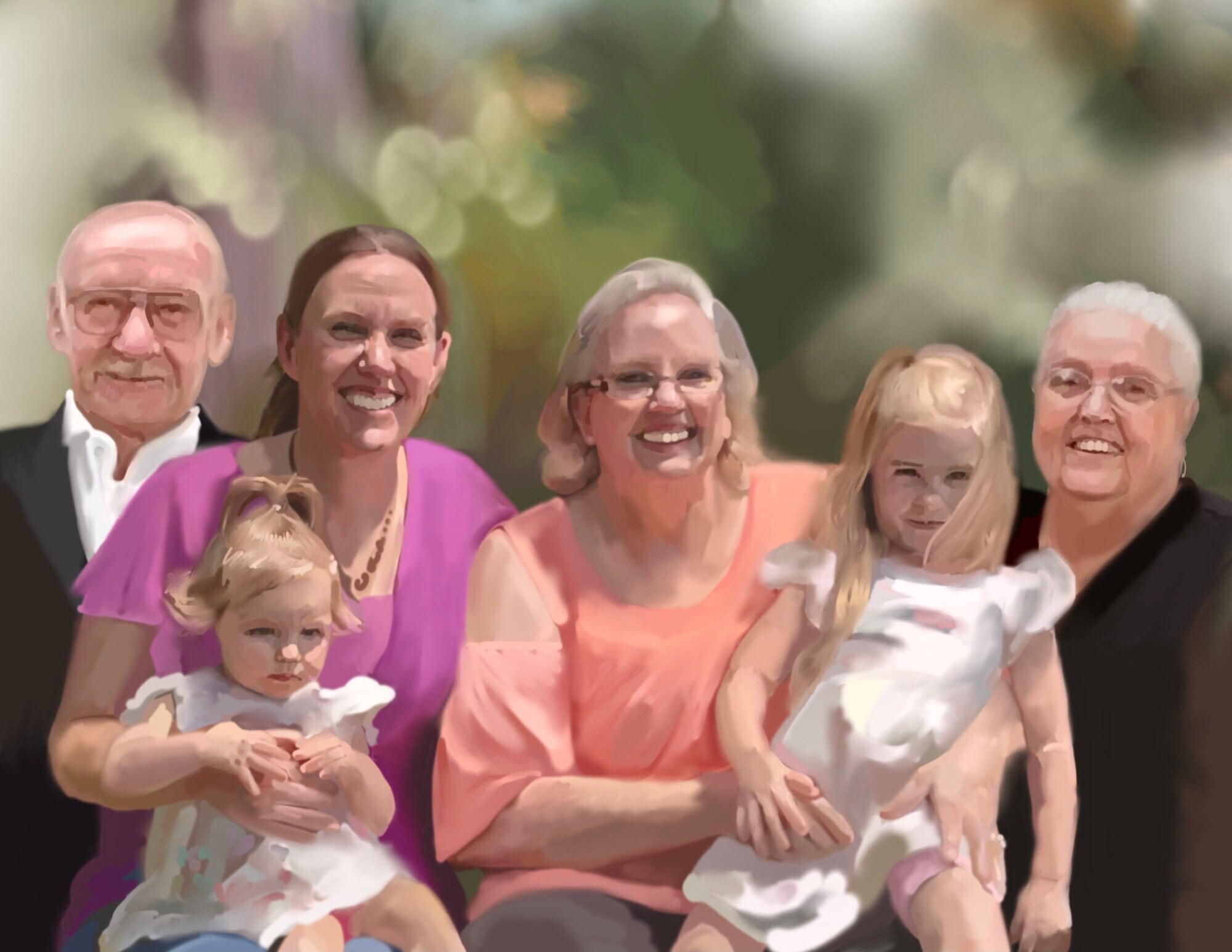 Memorial Painting for Loss of Loved One Digital Portrait Etsy