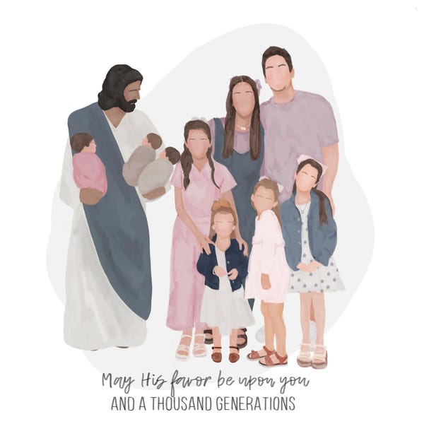 DIGITAL Portrait with Jesus Holding Baby | Add Angel, Custom Fathers Day Gift, Painting, Drawing from Photo Printable, Memorial, Miscarriage
