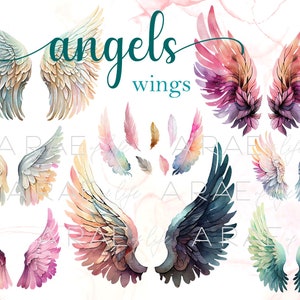 Watercolor Angel Wings