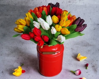 Real Touch TULIPS, FAUX tulips, Fragranced Tulips, ARTIFICIAL Bouquet, Pu Foam Tulip Flower Bouquet, Bridal Flowers, Table Wedding Décor