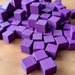 10mm Wooden Cubes ~ Board Game Pieces, Purple Wood Cube Tokens ...