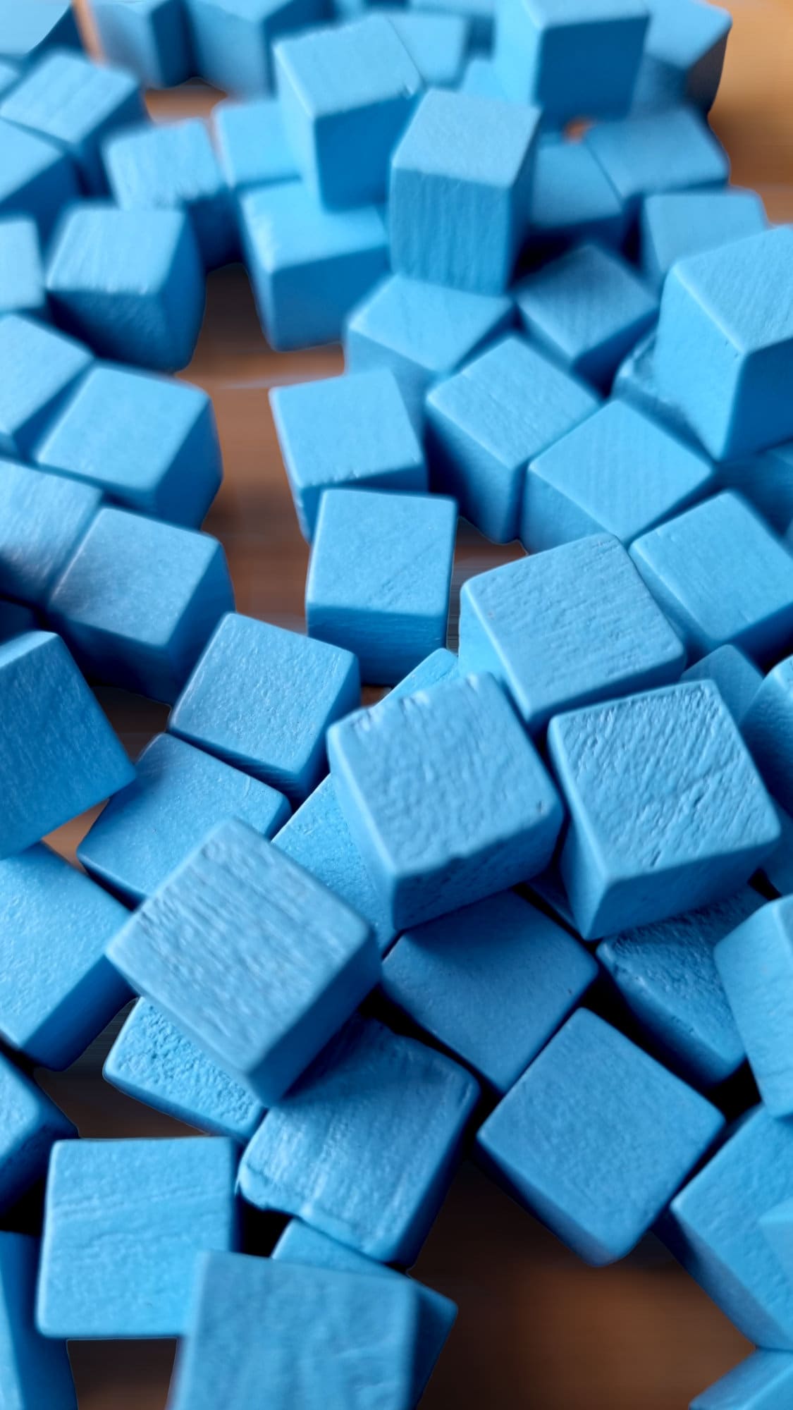10mm Wooden Cubes ~ Board Game Pieces ~ Blue Wood Cube Tokens ...