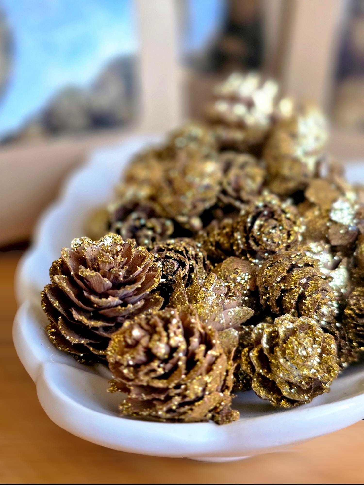 Kurt Adler 10-Yard Woven Pinecone Pattern Ribbon - 2.5 Inch Wide Holiday Decorating Ribbon