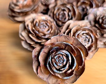Naturliga CEDARROS-kottar (4-6 cm) i brunt, Rustikt bröllop, Festlig dekoration, Juldekoration, Blomsterarrangemang, Kransar, DIY-projekt