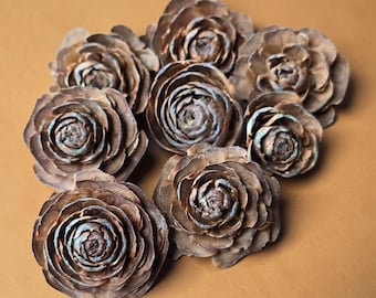 Naturliga CEDARROS-kottar (4-6 cm) i brunt, Rustikt bröllop, Festlig dekoration, Juldekoration, Blomsterarrangemang, Kransar, DIY-projekt