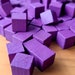 10mm Wooden Cubes ~ Board Game Pieces, Purple Wood Cube Tokens ...