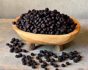 Black Putka Pods | Dried Mini Pumpkins | Moody Halloween Bowl, Jar and Wreath Filler