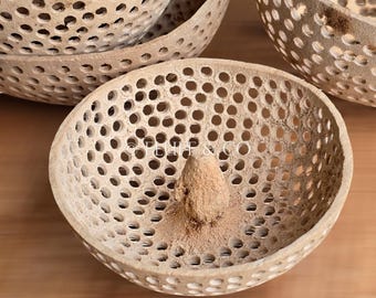 Dried BAEL Fruit SHELL CAP – Natural Perforated Pods for Crafting, Displays, and Eco-Friendly Décor - Rustic Dried Shells - Organic Pods