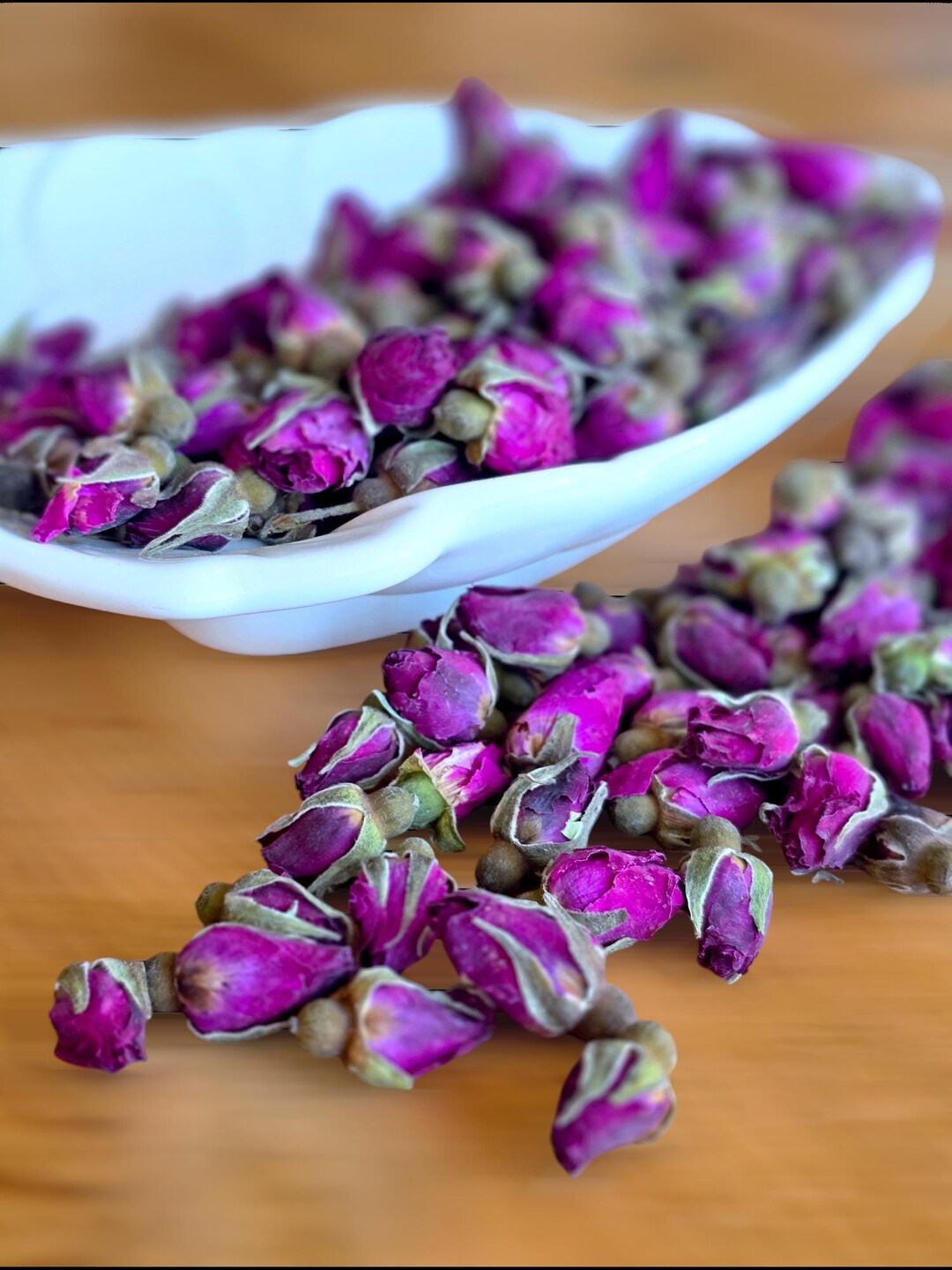 Dried ROSE BUDS - Fragrant Organic Purple Roses, Small Rose Flowers for ...