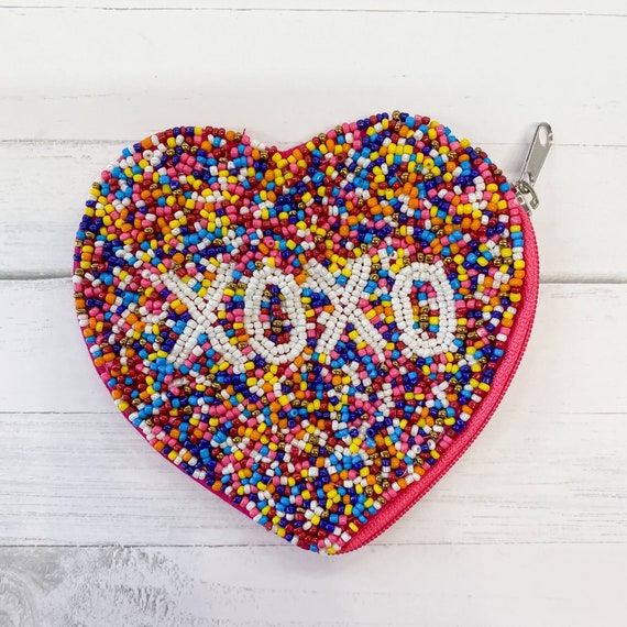 XOXO Heart Beaded Pouch - image 1