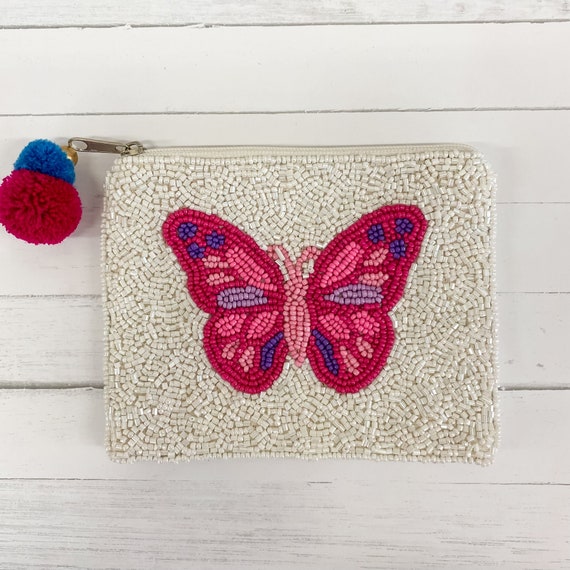 Butterfly Beaded Pouch - image 3