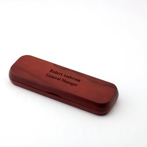 Personalisierte Kugelschreiber Holz Stift Set mit Holz-Box - benutzerdefinierte gravierte Box und Stifte - Holz-Box-Set - Palisander-Box