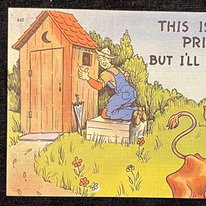 This Is Strictly Private But I&#39;ll Let You Look! - Funny Vintage Postcard
