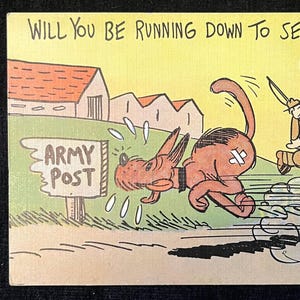 Will You Be Running Down To See Me Soon? - Funny Vintage Postcard