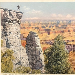 From Grand View Point - Grand Canyon National Park - Arizona - Vintage Postcard