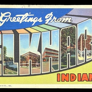 Greetings from Elkhart, Indiana - Digital Print - Marketing Art