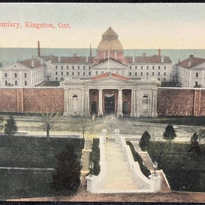 The Penitentiary, Kingston Ont. - Canada - Printed in Germany - Vintage Penitentiary Postcard