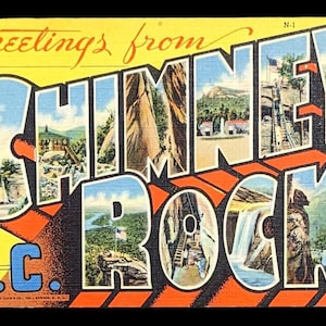Greetings from Chimney Rock, North Carolina - Digital Print - Marketing Art