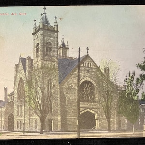 Iglesia Metodista, Ada, Ohio - Postal Vintage