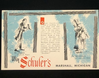 Win Schuler's Marshall, Michigan Collectable Advertising - Vintage Postcard