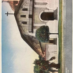 San Francisco, California. - Mission Dolores. Founded 1776 - Heterogeneous Architecture- Franciscan  Ministry - Vintage California Postcard