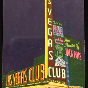 The Largest Sign West of Chicago &quot;The House of Jackpots&quot; LasVegas Postcard