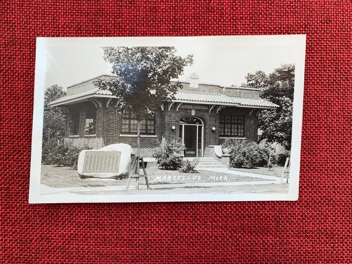 Marcellus Michigan Vintage Real Photo Postcard RPPC Etsy