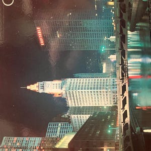 Chicago - Wrigley Building and Chicago River at Night - Illinois - Photo by James Blank - Vintage Chicago River Postcard