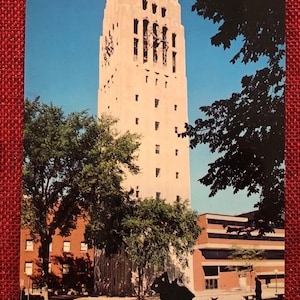University of Michigan Burton Memorial Carillon Tower, Ann Arbor, Michigan MI Vintage Postcard