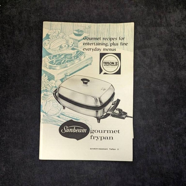 Sunbeam Frypan Instruction Booklet  from 1968 - Vintage Sunbeam Frying Pan